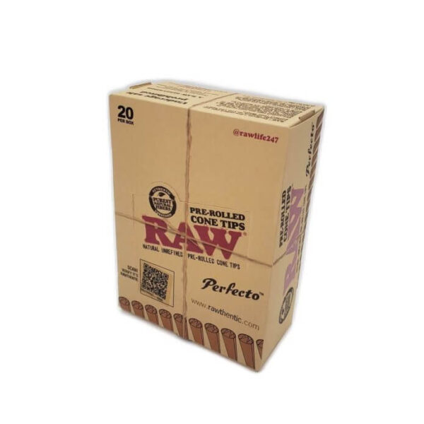 RAW PRE ROLLED CONE TIPS (20 PER BOX)