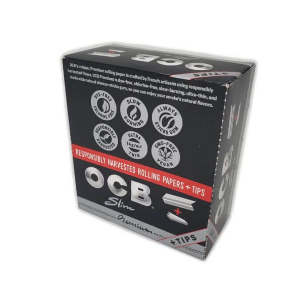 OCB PREMIUM SLIM PAPERS+TIPS (BLACK BOX)