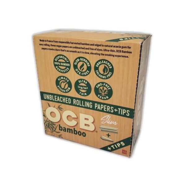 OCB BAMBOO UNBLEACHED SLIM PAPERS + TIPS