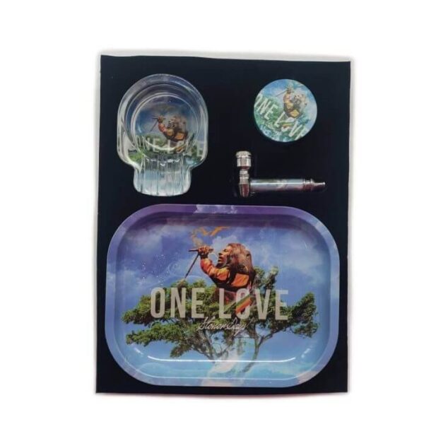 ASHTRAY & TRAY DESIGNED SET BOX (ONE LOVE)