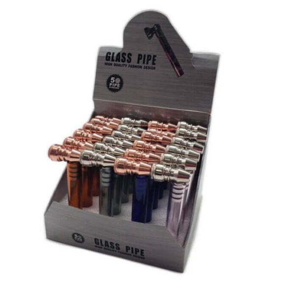 GLASS PIPE HIGH QUALITY FASHION DESIGN (24CT)