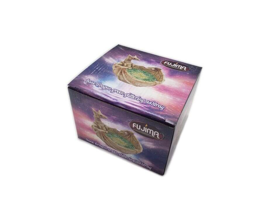 20230527_132204.jpg BONE DRAGON GREEN GLITTERING ASHTRAY 5INC - Image 1