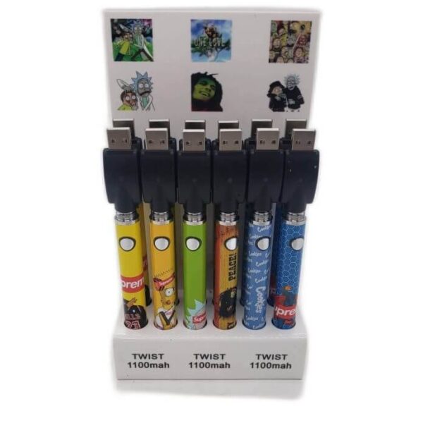 DESIGN 1100MAH TWIST BATTERY DISPLAY 24CT