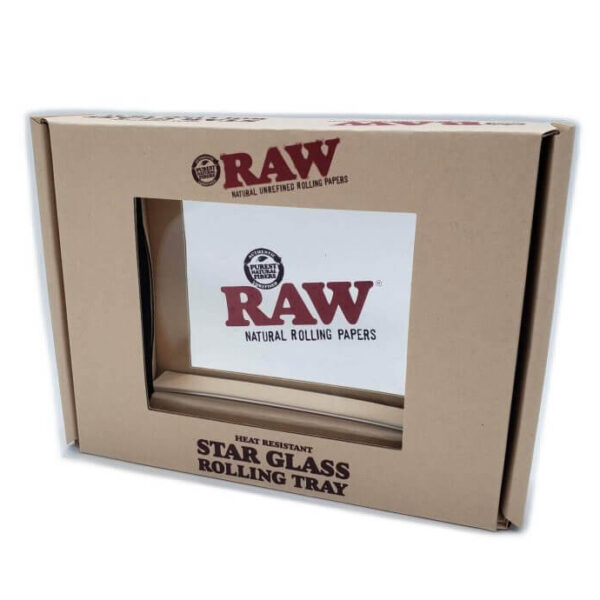 RAW STAR GLASS ROLLING TRAY
